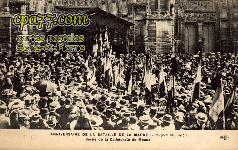 Meaux (Seine-et-Marne) - Anniversaire de la Bataille de la Marne (9 septembre 1917) – Sortie de la Cathédrale