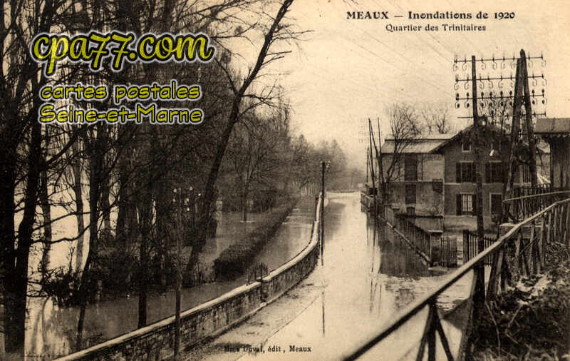 Meaux (Seine-et-Marne) - Inondations de 1920 – Quartier des trinitaires