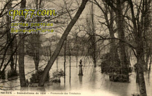 Meaux (Seine-et-Marne) - Inondations de 1920 – Promenade des Trinitaires