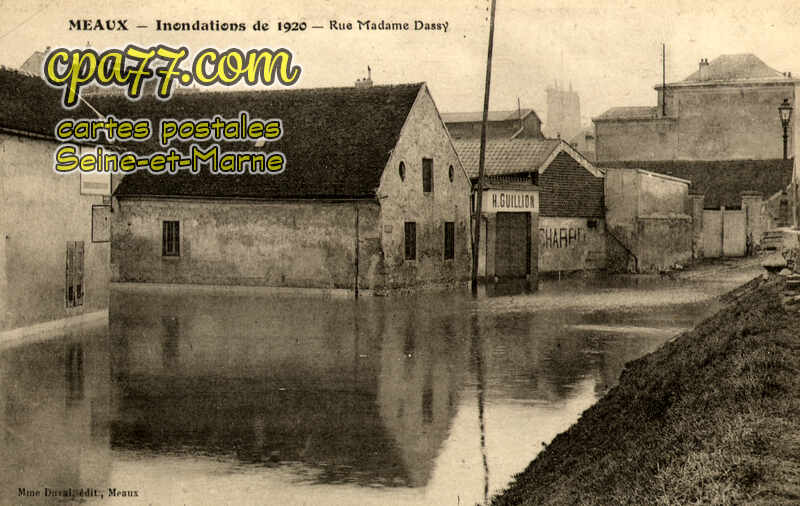 Meaux (Seine-et-Marne) - Inondations de 1920 – Rue Madame Dassy