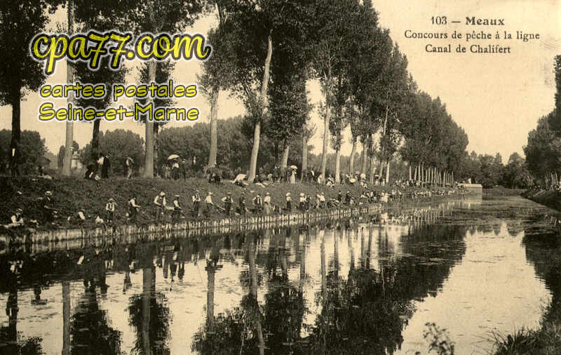 Meaux (Seine-et-Marne) - Concours de pêche à la ligne – Canal de Chalifert