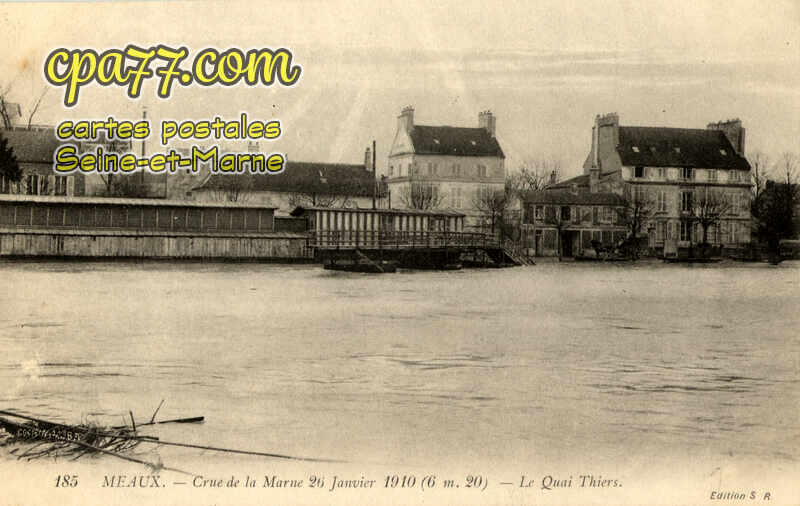Meaux (Seine-et-Marne) - Crue de la Marne 26 Janvier 1910 (6,20m) – Le Quai Thiers