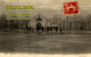 Meaux (Seine-et-Marne) - Crue de la Marne 26 Janvier 1910 (6m20) – Cour du Quartier de Cavalerie