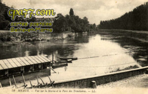 Meaux (Seine-et-Marne) - Vue de la Marne et le Parc des Trinitaires