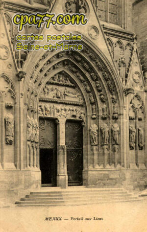 Meaux (Seine-et-Marne) - Portail aux Lions