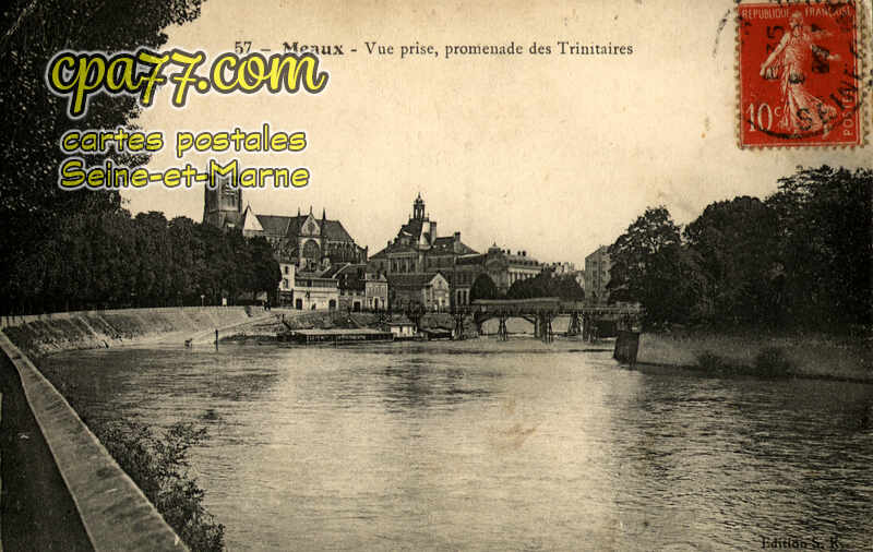 Meaux (Seine-et-Marne) - Vue prise, promenade des Trinitaires