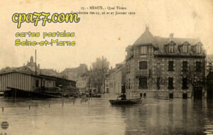 Meaux (Seine-et-Marne) - Quai Thiers – Inondations des 25, 26 et 27 Janvier 1910