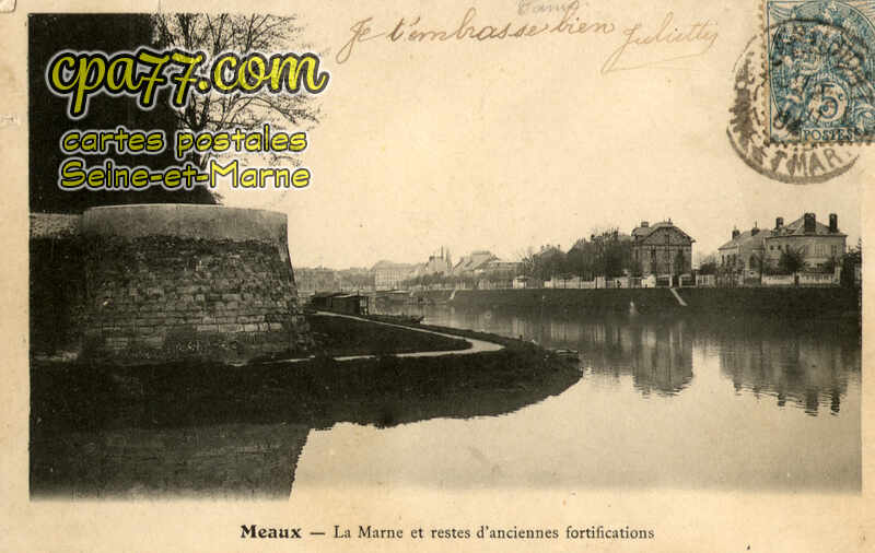 Meaux (Seine-et-Marne) - La Marne et restes d&rsquo;anciennes fortifications