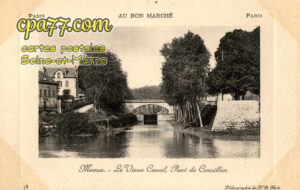 Meaux (Seine-et-Marne) - Le Vieux Canal, pont de Cornillon