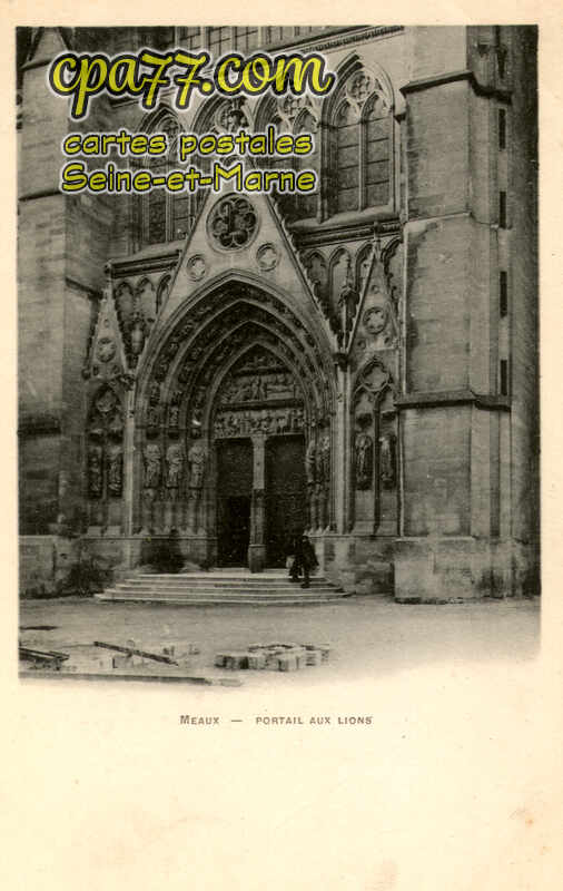 Meaux (Seine-et-Marne) - Portail aux Lions