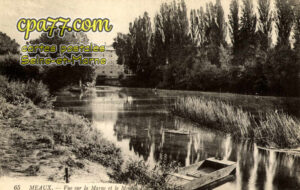 Meaux (Seine-et-Marne) - Vue sur la Marne et le Moulins Pommier