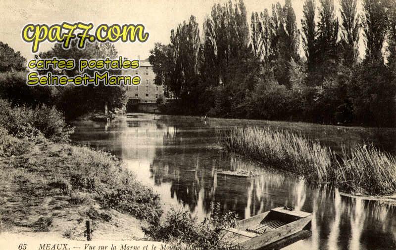 Meaux (Seine-et-Marne) - Vue sur la Marne et le Moulins Pommier