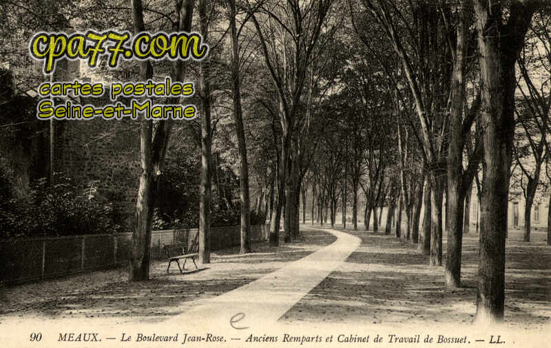Meaux (Seine-et-Marne) - Le Boulevard Jean Rose – Anciens Remparts et Cabinet de Travail de Bossuet