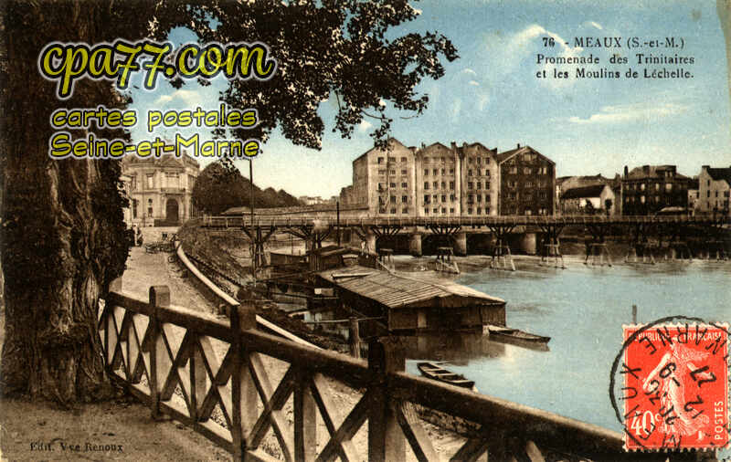 Meaux (Seine-et-Marne) - Promenade des Trinitaires et les Moulins de Léchelle