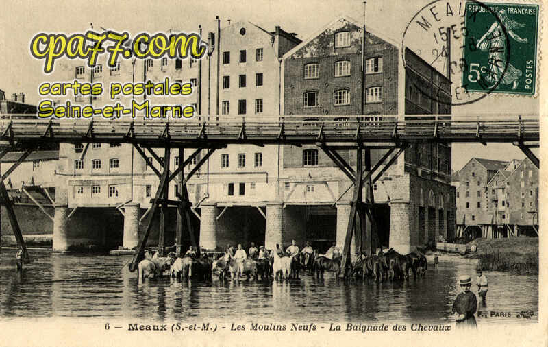 Meaux (Seine-et-Marne) - Les Moulins Neufs – La Baignade des Chevaux