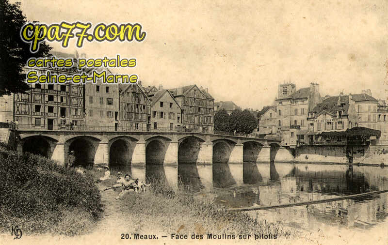 Meaux (Seine-et-Marne) - Face des Moulins sur Pilotis