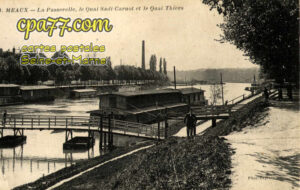 Meaux (Seine-et-Marne) - La Passerelle, le Quai Sadi-Carnot et le Quai Thiers