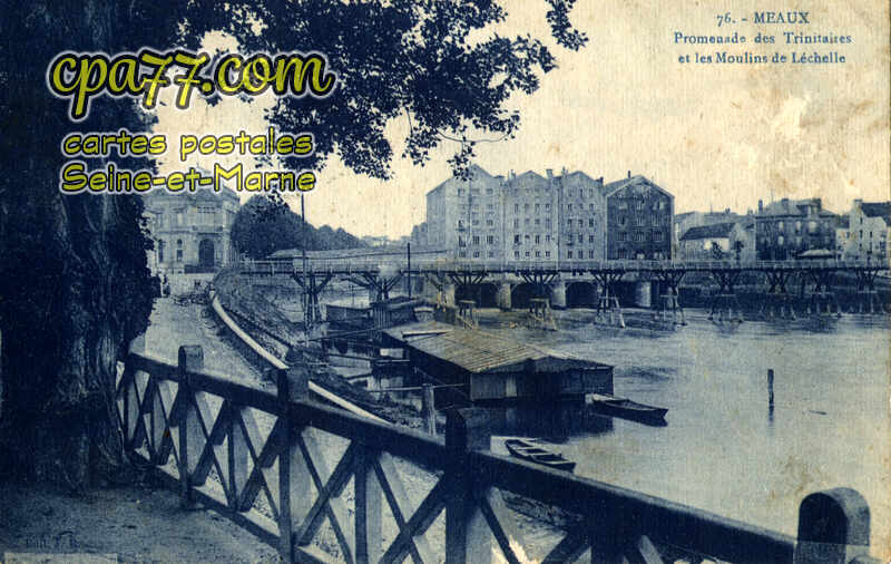 Meaux (Seine-et-Marne) - Promenade des Trinitaires et les Moulins de Léchelle