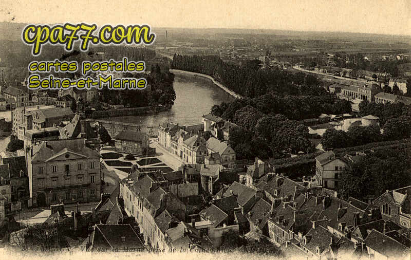 Meaux (Seine-et-Marne) - Vue sur la Marne prise de la Cathédrale