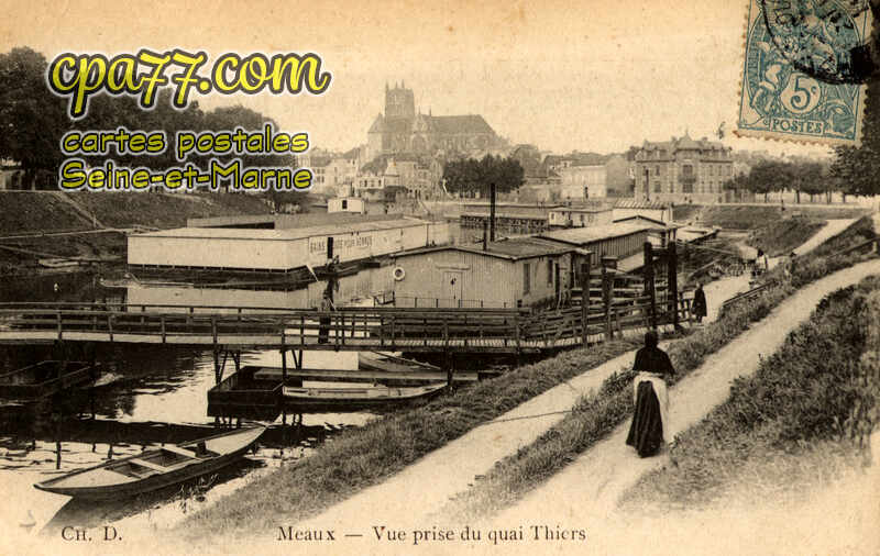 Meaux (Seine-et-Marne) - Vue prise du Quai Thiers