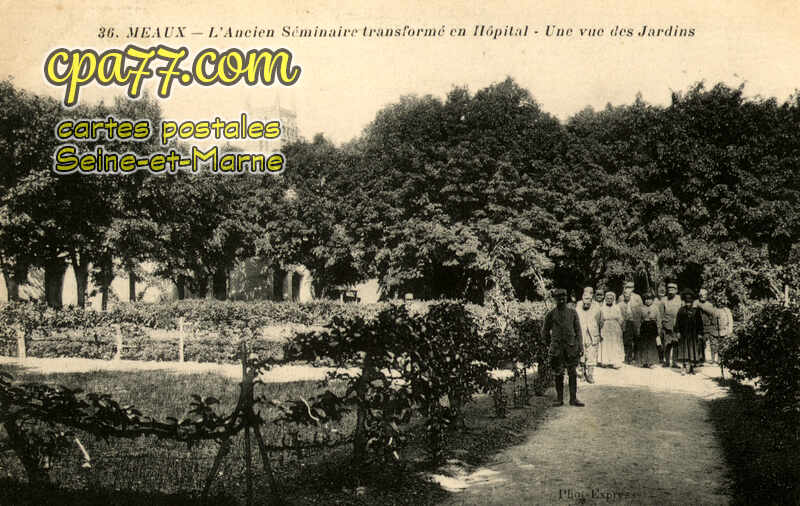 Meaux (Seine-et-Marne) - L&rsquo;Ancien Séminaire transformé en Hôpital – Une vue des Jardins