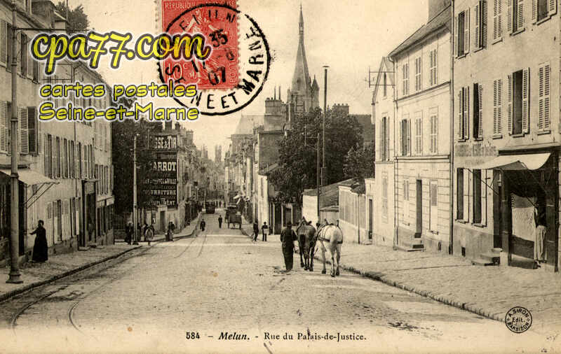 Melun (Seine-et-Marne) - Rue du Palais de Justice