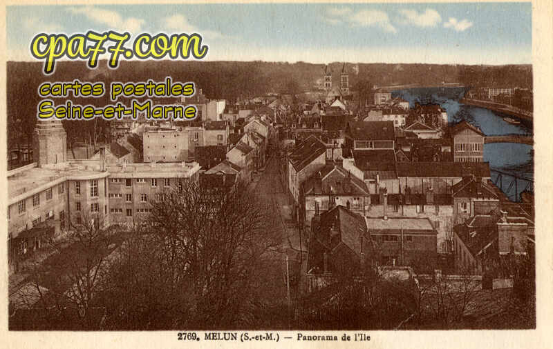 Melun (Seine-et-Marne) - Panorama de l&rsquo;Ile