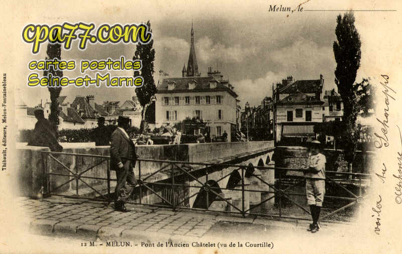 Melun (Seine-et-Marne) - Pont de l&rsquo;Ancien Châtelet (vu de la Courtille)