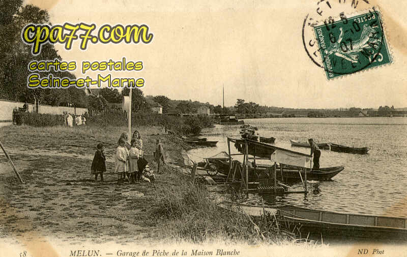 Melun (Seine-et-Marne) - Garage de pêche de la Maison Blanche