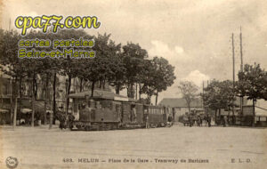 Melun (Seine-et-Marne) - Place de la Gare – Tramway de Barbizon