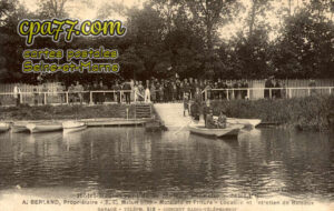 Melun (Seine-et-Marne) - Hôtel-Restaurant de la Maison Blanche – A. Berland, Propriétaire – R.C. Melun 3729 – Matelote etfriture – Location et Entretien de Bâteaux – Garage – Téléph. 518 – Concert Radio-Téléphonique