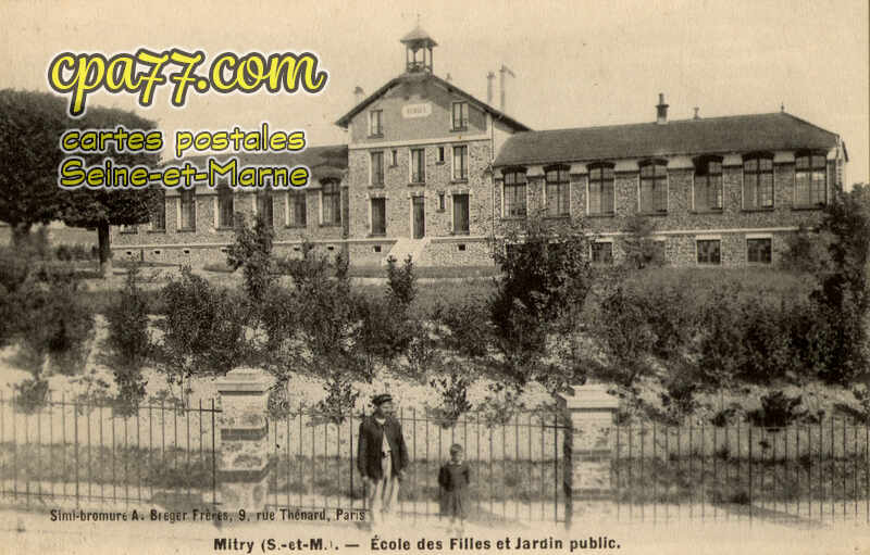 Mitry Mory (Seine-et-Marne) - ecole des Filles et Jardin public