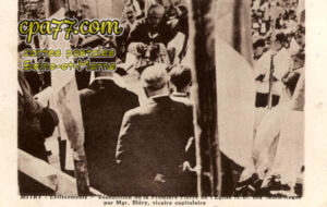 Mitry Mory (Seine-et-Marne) - Mitry – Lotissement – Bénédiction de la première Pierre de l’Eglise N.D.des Saints-Anges par Mgr. Bléry, vicaire capitulaire