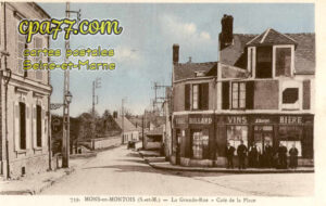 Mons En Montois (Seine-et-Marne) - La Grande-Rue – Café de la Place