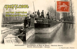 Moncourt Fromonville (Seine-et-Marne) - Chargement de Bois de Mines – Mouteau Goeury – Rosalia Ghooyberghs – Anvers