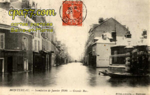 Montereau Fault Yonne (Seine-et-Marne) - Inondation de Janvier 1910 – Grande Rue
