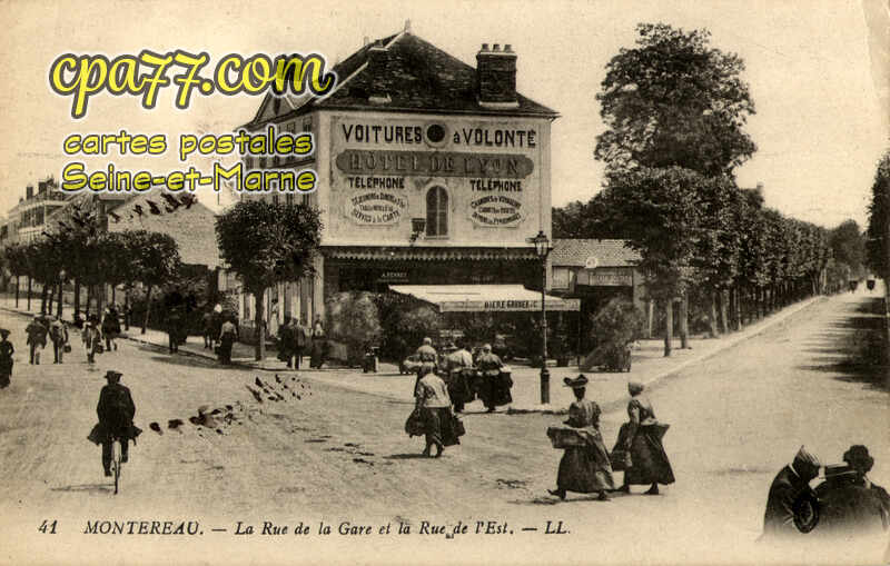 Montereau Fault Yonne (Seine-et-Marne) - La Rue de la Gare et la Rue de l&rsquo;Est