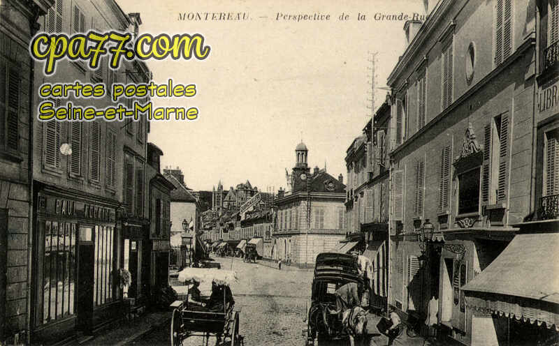 Montereau Fault Yonne (Seine-et-Marne) - Perspective de la Grande Rue