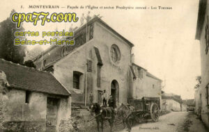 Montévrain (Seine-et-Marne) - Façade de l&rsquo;Eglise et ancien Presbytère annexé – Les Travaux