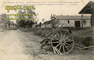 Monthyon (Seine-et-Marne) - Guerre de 1914 – Caisson d&rsquo;Artillerie allemande démonté par l&rsquo;artillerie Française pendant la bataille de la Marne
