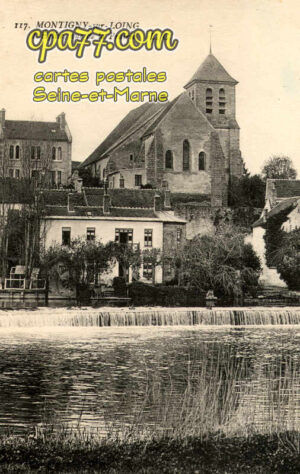 Montigny Sur Loing (Seine-et-Marne) - L&rsquo;Eglise, vue de la Prairie