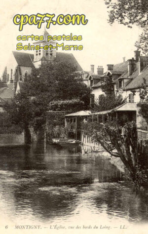 Montigny Sur Loing (Seine-et-Marne) - L&rsquo;Eglise, vue des bords du Loing