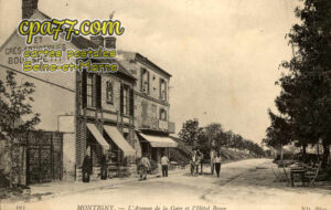 Montigny Sur Loing (Seine-et-Marne) - L&rsquo;Avenue de la Gare et l&rsquo;Hôtel Boyer