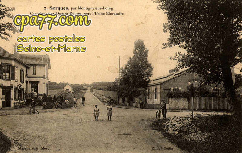 Montigny Sur Loing (Seine-et-Marne) - Sorques – Carrefour des Quatre-Routes, vers l&rsquo;Usine élévatoire