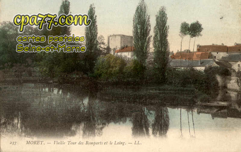 Moret Sur Loing (Seine-et-Marne) - Vieille Tour des Remparts et le Loing