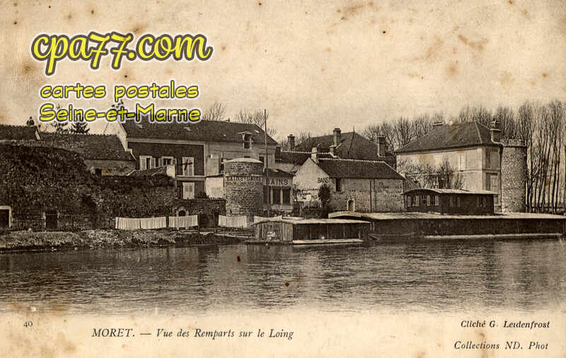 Moret Sur Loing (Seine-et-Marne) - Vue des Remparts sur le Loing