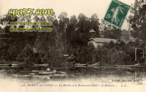 Moret Sur Loing (Seine-et-Marne) - La Rivière et le Restaurant-Hôtel » A Robinson »