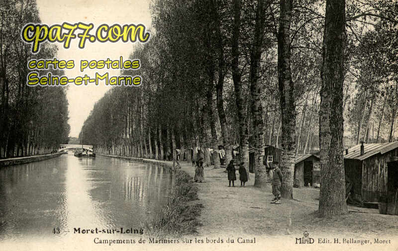 Moret Sur Loing (Seine-et-Marne) - Campements de Mariniers sur les bords du Canal