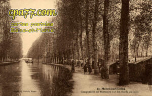 Moret Sur Loing (Seine-et-Marne) - Campement de Mariniers sur les bords du Canal