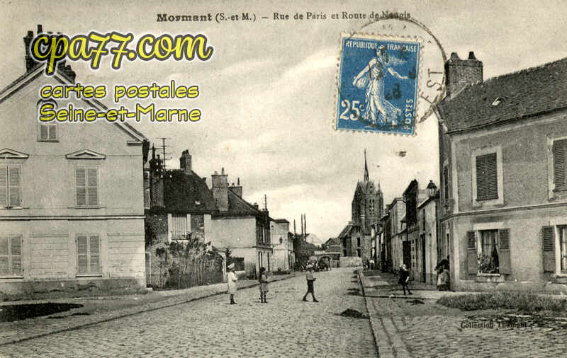 Mormant (Seine-et-Marne) - Rue de Paris et Route de Nangis